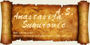 Anastasija Supurović vizit kartica